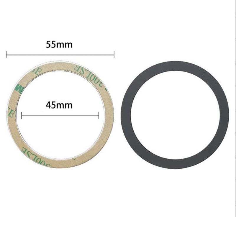 TENOC Universal Metal Ring Sticker for Magnetic Charger Compatible with iPhone/Samsung/Android All Cellphones, Magnetic Mount/Phone Holder Conversion Accessories, 6Pcs, Black - Image 2