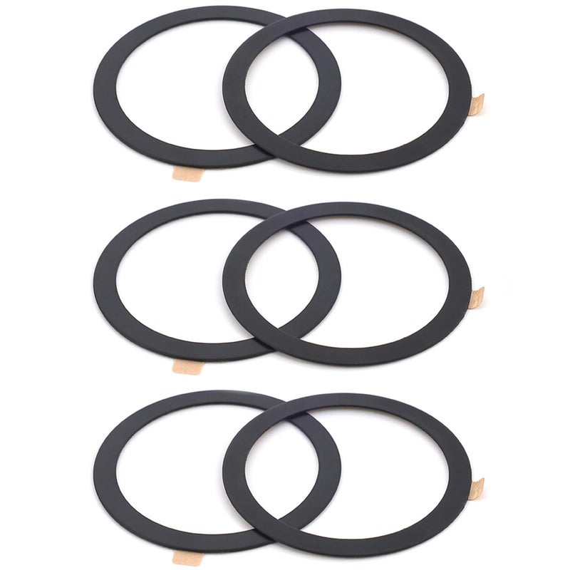 TENOC Universal Metal Ring Sticker for Magnetic Charger Compatible with iPhone/Samsung/Android All Cellphones, Magnetic Mount/Phone Holder Conversion Accessories, 6Pcs, Black - Image 1