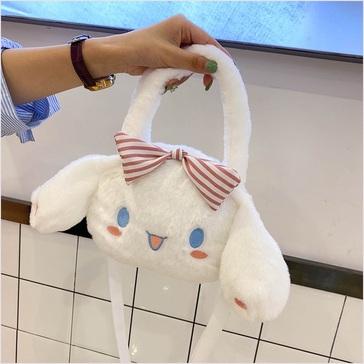 Plush Cinnamoroll Tote Sweet Kids Shoulder Bag Pink 