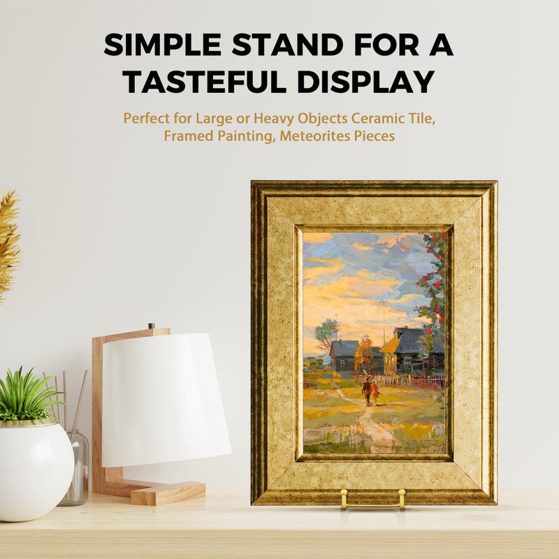 TRLife TR-LIFE 14 Inch Gold Metal Plate Stand (2 Pack) - Heavy Duty Display Easel for Large Plates, Frames, Platters and Art - Image 5