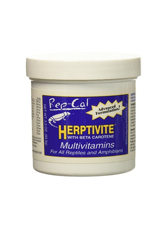 Rep-Cal Research Labs Herptivite Multivitamin For Reptiles And Amphibians (3.3 Oz) Blue Bottle, 1 Pack - Image 3