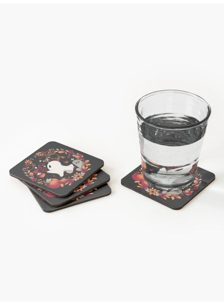 Spooky Wishes - Cute Halloween Ghost Coasters (Set of 4) - Image 2