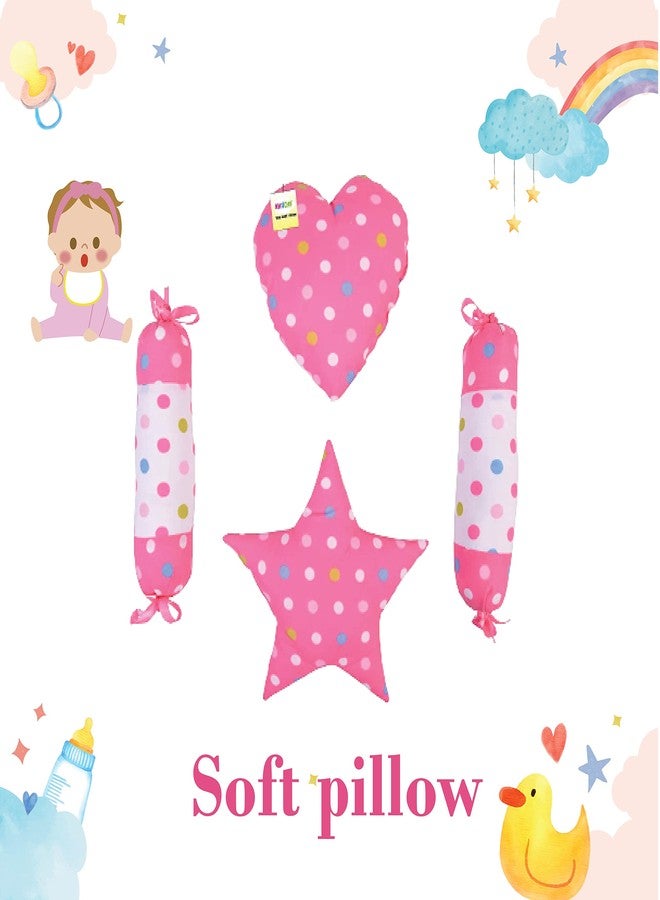 Kwitchy سرير أطفال كويتشي قابل للعكس للمواليد الجدد | طقم مفروشات | حامل | قطن | أطفال رضع | جميع المنتجات | هدية | أساسيات (0-6 أشهر) (مزيج وردي) - Image 3