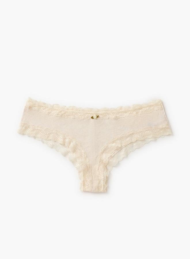 Splash FAV Set of 2 - Lace Trim Ribbed Briefs - Image 3