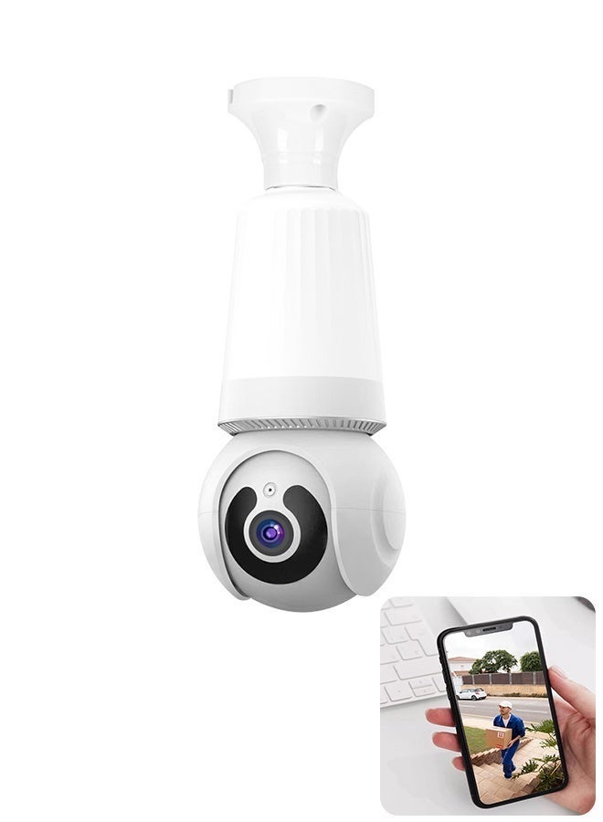 v380 3MP Smart Security Camera with Night Vision, 350° Pan Rotation, WiFi Connectivity, Two-Way Audio, H.265 Video Compression, SD Card Storage and Remote App Monitoring for Home and Office Safety - Image 1