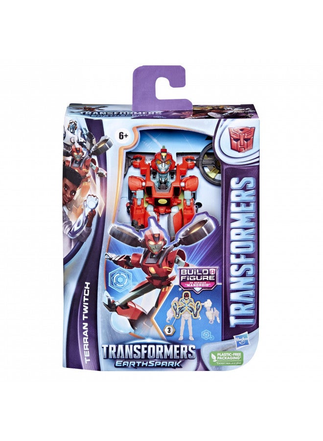 Transformers Toys EarthSpark Deluxe Class Terran Twitch Action Figure, 5-Inch, Robot Toys for Kids Ages 6 and Up - Image 4