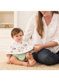 aden + anais Burpy Bib, 100% Cotton Muslin, Soft Absorbent 4 Layers, Multi-Use Burp Cloth And Bib, 22.5" X 11", 2 Pack, Around The World  - Image 4