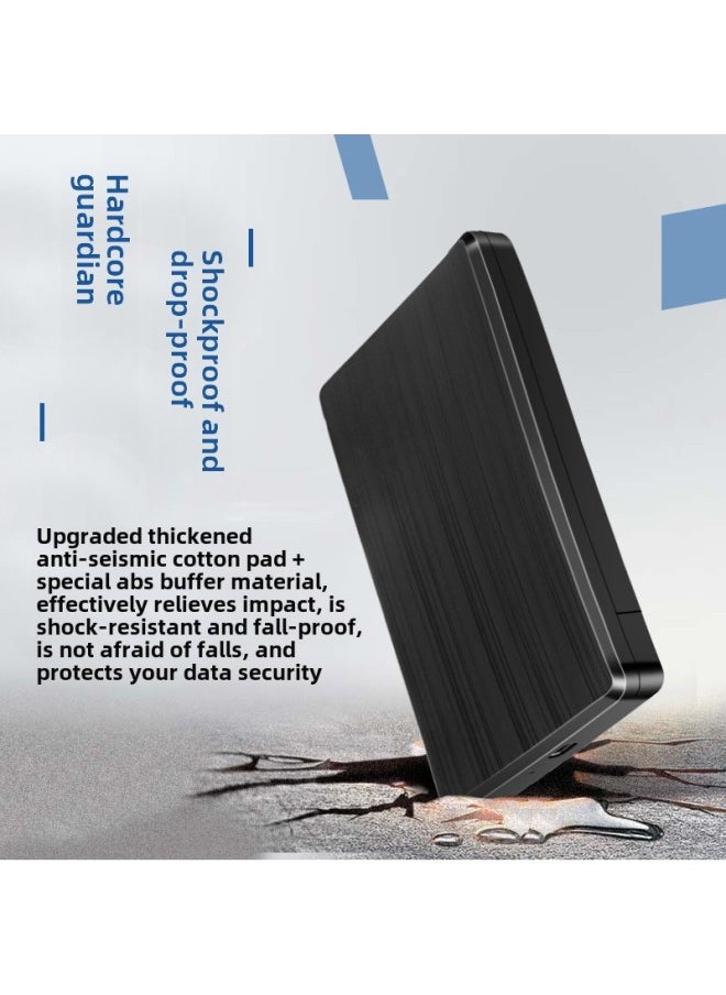 Generic 2.5-inch Mobile Hard Disk Box USB 3.1 Type C Serial SATA Notebook Solid State Hard Disk Box Screw-free-Color:TYPE-C 3.1 Black  - Image 3