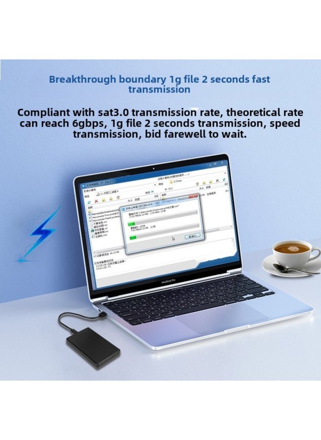 Generic 2.5-inch Mobile Hard Disk Box USB 3.1 Type C Serial SATA Notebook Solid State Hard Disk Box Screw-free-Color:TYPE-C 3.1 Black  - Image 4