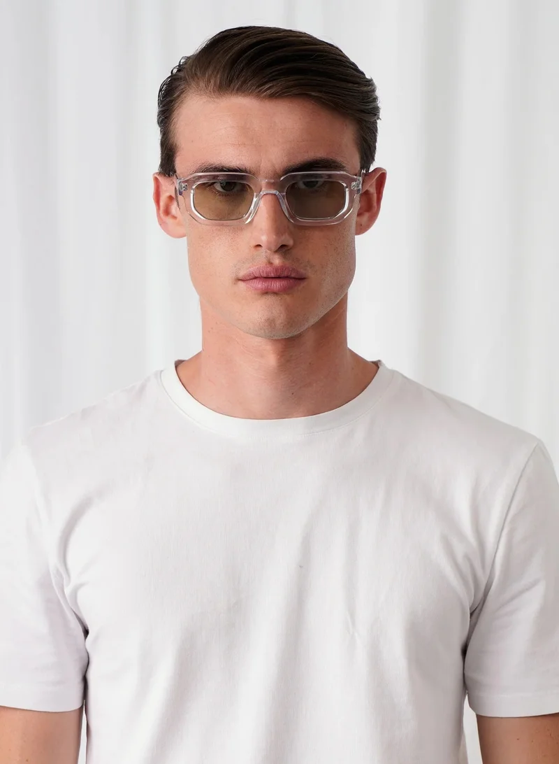 Explicit Poets Explicit Poets Unisex HARPER Clear - Bright Green Stylish Sunglasses, A7EP4