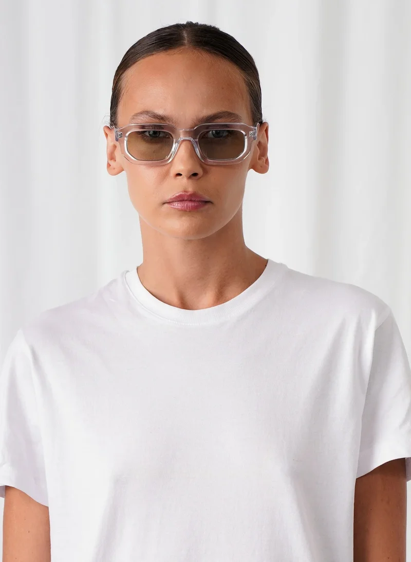 Explicit Poets Explicit Poets Unisex HARPER Clear - Bright Green Stylish Sunglasses, A7EP4