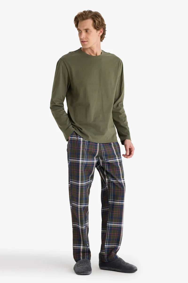 Defacto Regular Fit Top Bottoms 2 Piece Pajama Set