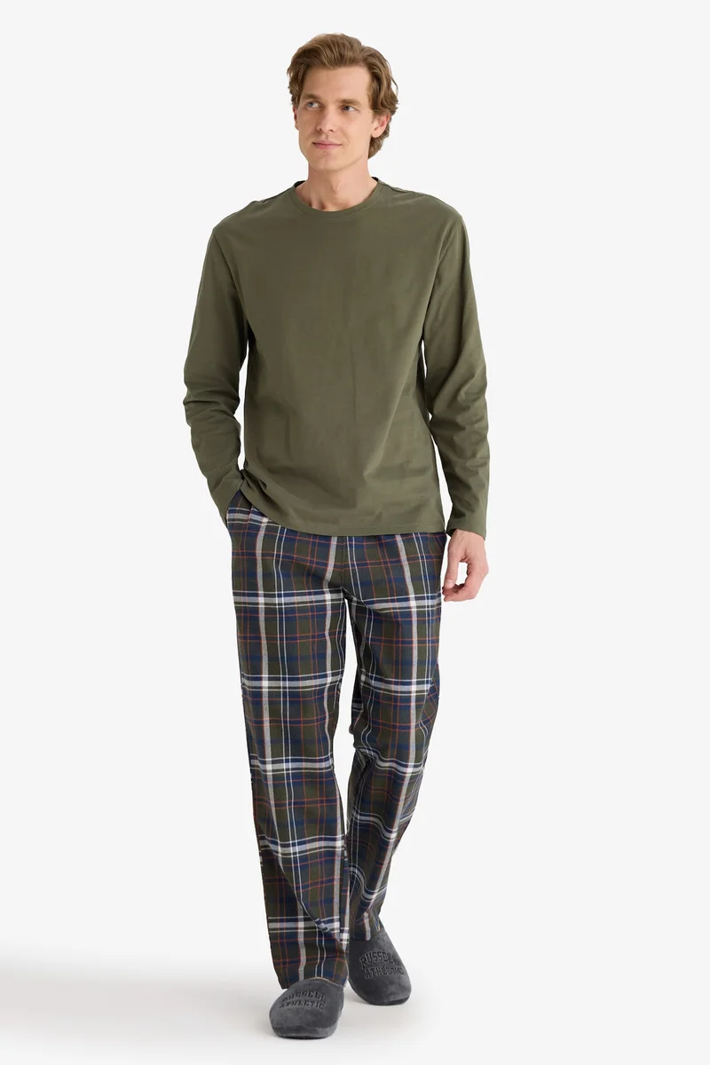 Defacto Regular Fit Top Bottoms 2 Piece Pajama Set