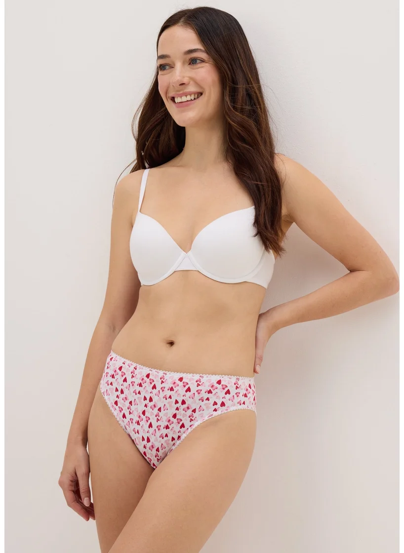 Matalan 4 Pack Multicoloured Heart High Leg Knickers