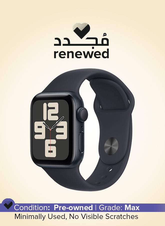 Apple Renewed - Watch SE (2023) GPS 40mm Midnight Aluminium Case Midnight Sport Band - Image 1