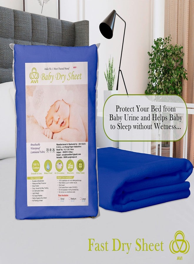 AVI FastDry Cotton Extra Absorbent Waterproof and Reusable Bed Protector/Dry Sheet for Baby- Small 50x70 cm -Navy Blue, Pack of 2 - Image 2