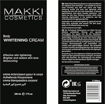 MAKKI BODY WHITENING LIGHTENING CREAM BODY SKIN LIGHTENER WHITENER BRIGHTER ETHNIC - Image 2