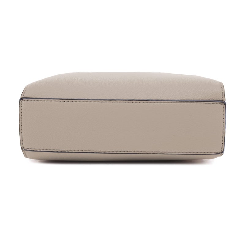 EVVE Triple Zip Small Crossbody Camera Bag with Wide Guitar Strap | Taupe - Image 5