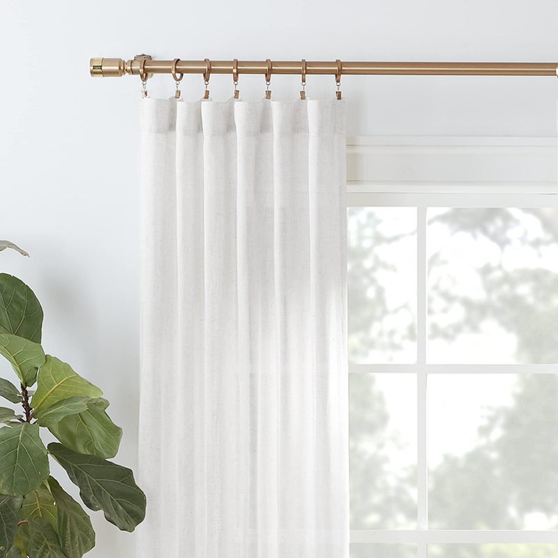 MODE Premium Collection Gardinenstange, 3.8 cm Durchmesser, zylindrische Gardinenstange, EndstÃ¼cke und Stahl, zur Wandmontage, passend fÃ¼r Fenster von 91.4 cm bis 182.9 cm, warmes Gold - Image 3