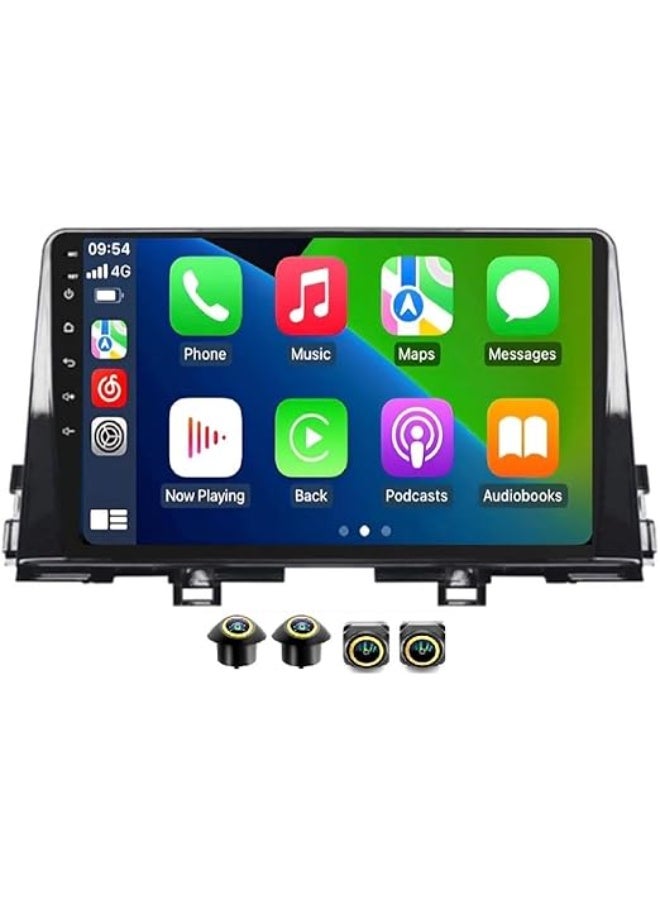 SHEZA STAR Android Car Stereo for KIA PICANTO Morning 2016-2019 4GB RAM 64GB ROM Support Carplay, M-Link Wi-Fi BT, Radio GPS, 10 Inch IPS.QLED, interface, Screen with 360D Camera Included - Image 1