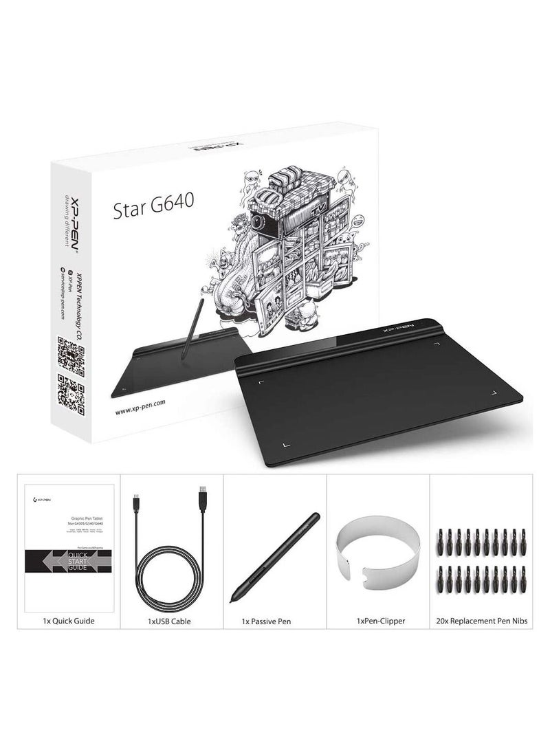 XP-PEN StarG640 Digital Graphics Tablet 6x4 Inch with 8192 Levels Battery Free Stylus Pen - Image 2