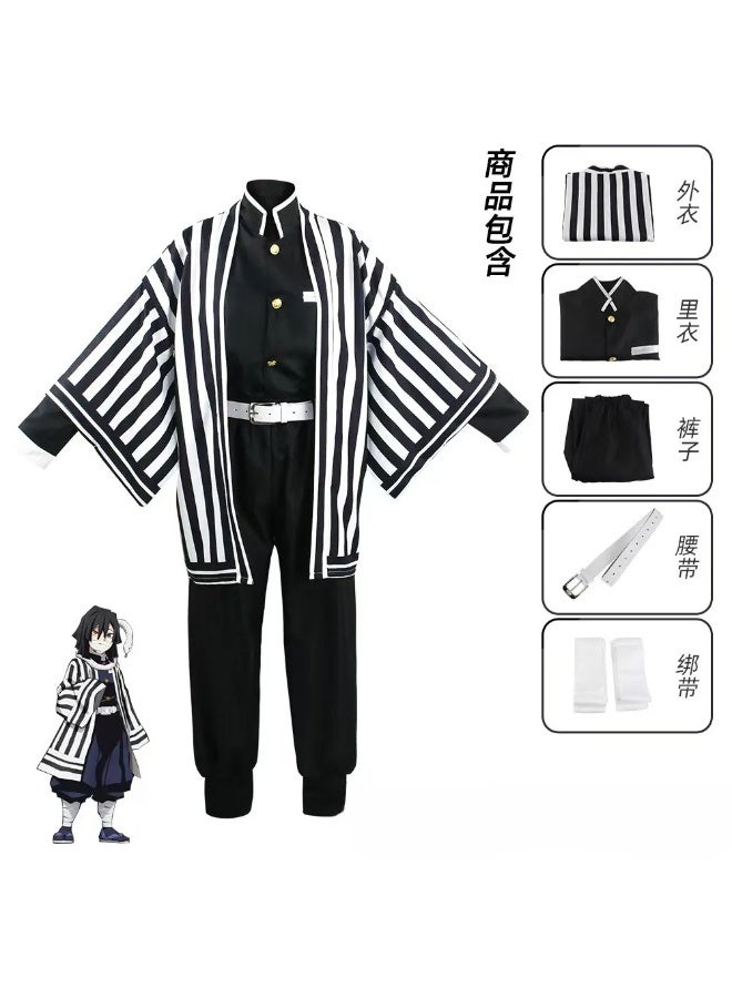 Kamado Nezuko Cosplay Costume for Demon Slayer Anime Cosplay Kimono Outfit Halloween Costume for Girls