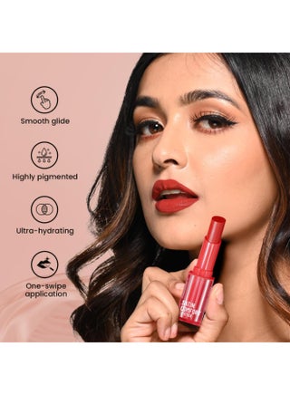 Swiss Beauty Satin Comfort Lipstick Trio 3-in-1| Ultra-Hydrating | Highly Pigmented | Smooth Glide | Satin Matte Finish | One-Swipe Application | Shade- 3-Red & Maroon, 9gm - view 3