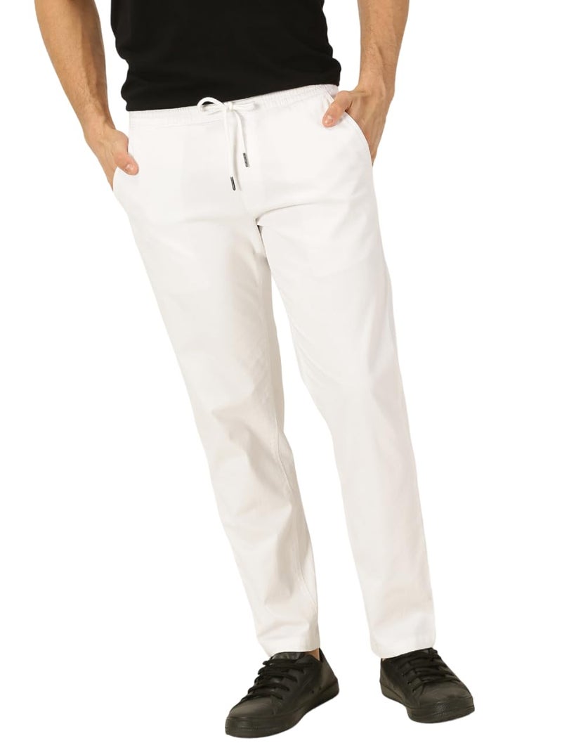 Thomas Scott Men White Smart Easy Wash Chino Trousers (White, 30) - Image 1
