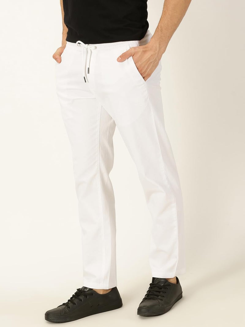 Thomas Scott Men White Smart Easy Wash Chino Trousers (White, 30) - Image 2