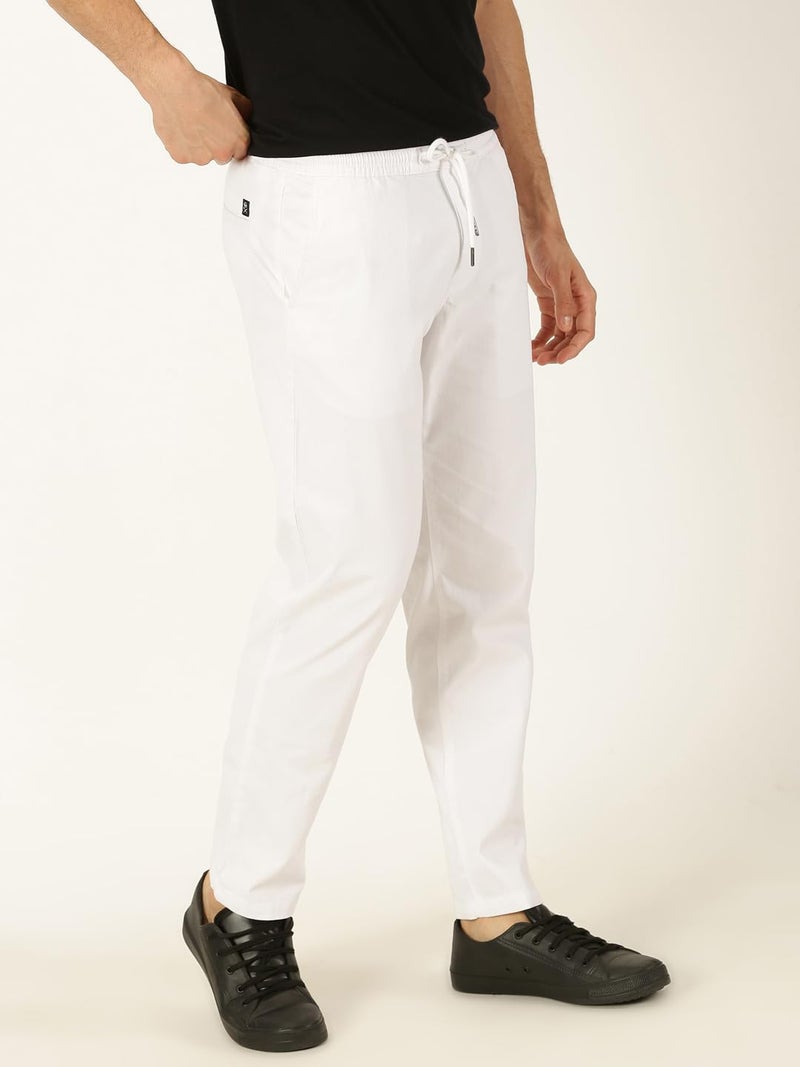 Thomas Scott Men White Smart Easy Wash Chino Trousers (White, 30) - Image 3