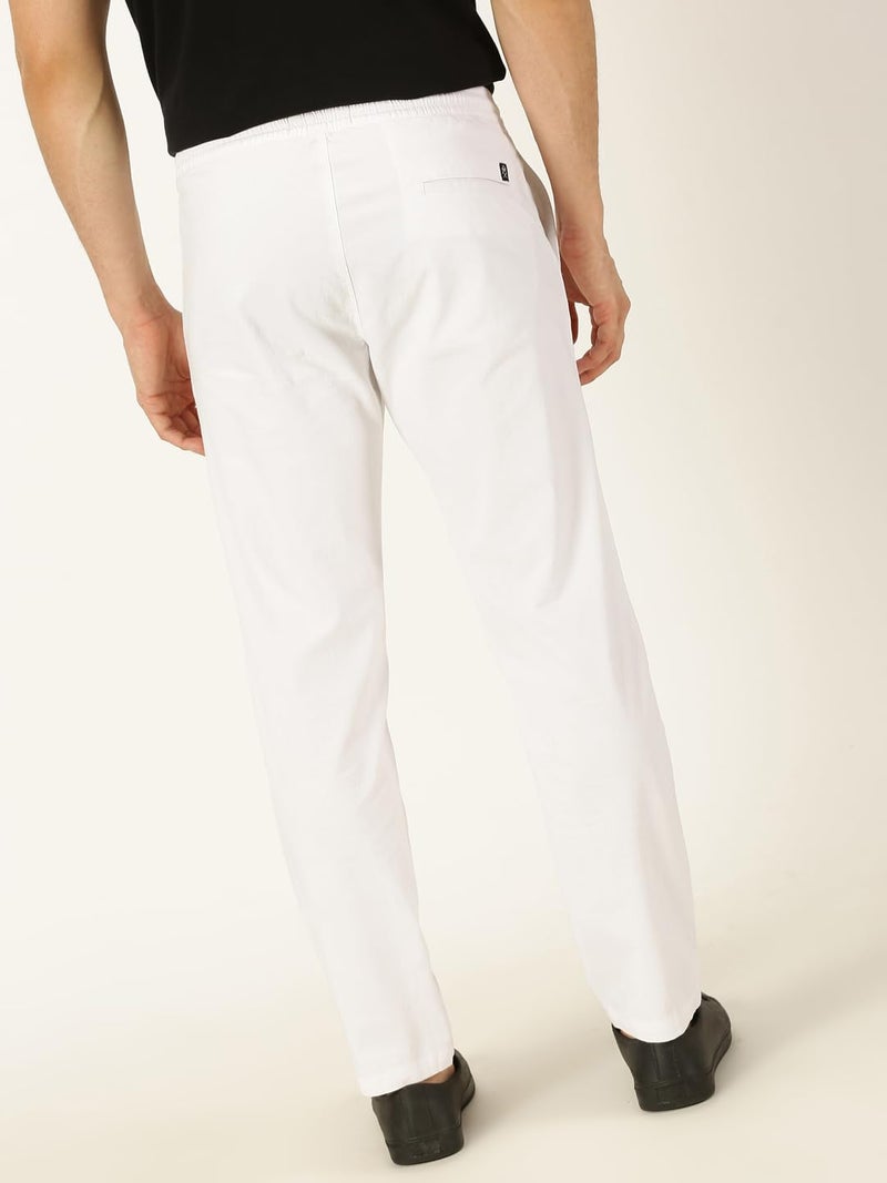 Thomas Scott Men White Smart Easy Wash Chino Trousers (White, 30) - Image 4