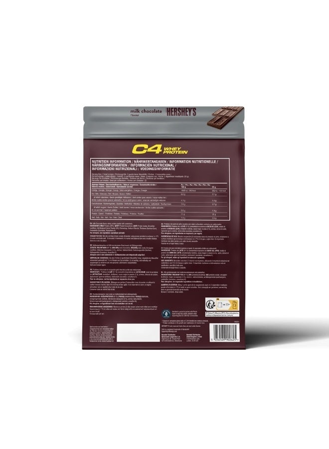 Cellucor C4 Whey Protein Powder – Hershey's Milk Chocolate Flavor 25g Protein per Serving, 0g Added Sugar Whey Concentrate & Isolate Blend 814g 22 Servings - Image 2