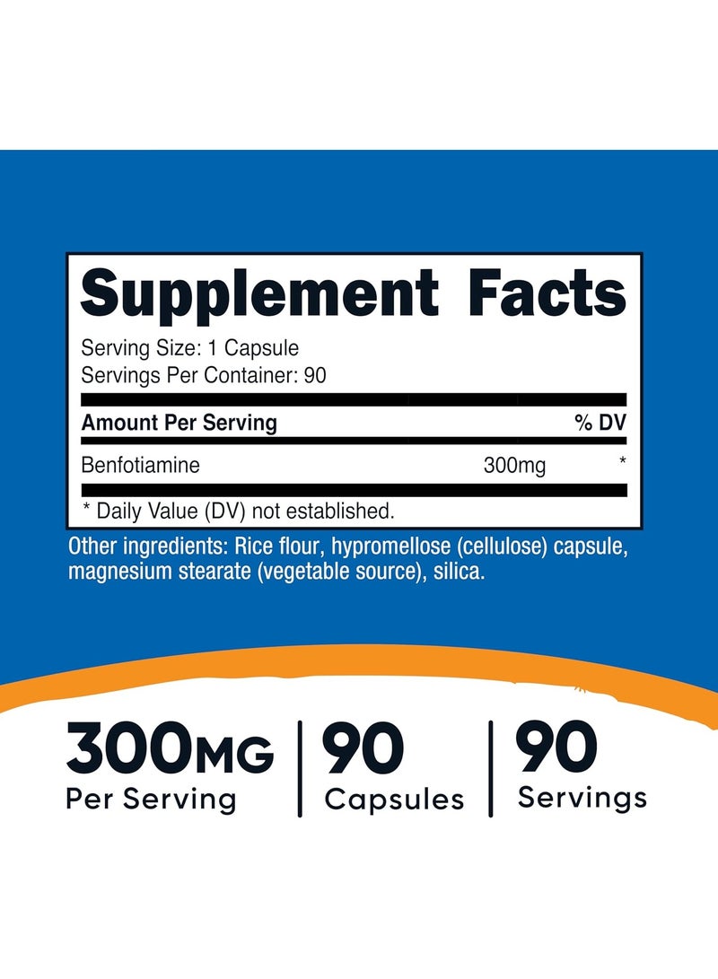 Nutricost Benfotiamine 300mg 90 Caps - Image 2