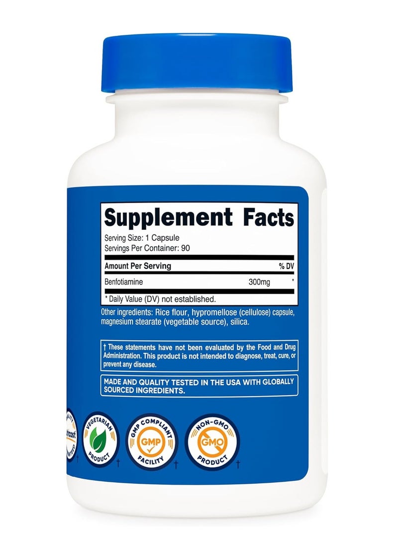 Nutricost Benfotiamine 300mg 90 Caps - Image 4