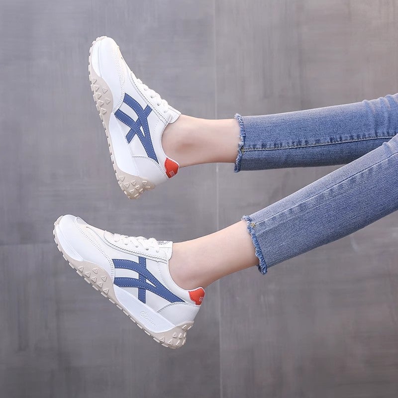 2024 Trendy Korean Womens Fashion Sneakers White blue (small size) 