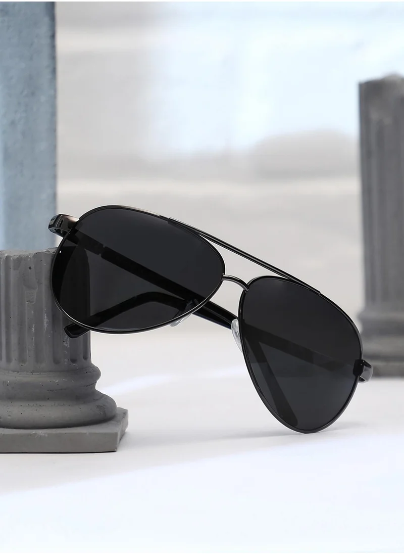 صوص هاوت The Classic Aviator Sunglasses - Onyx Black