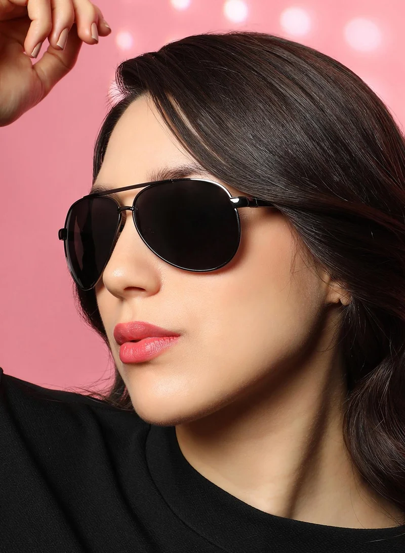 صوص هاوت The Classic Aviator Sunglasses - Onyx Black