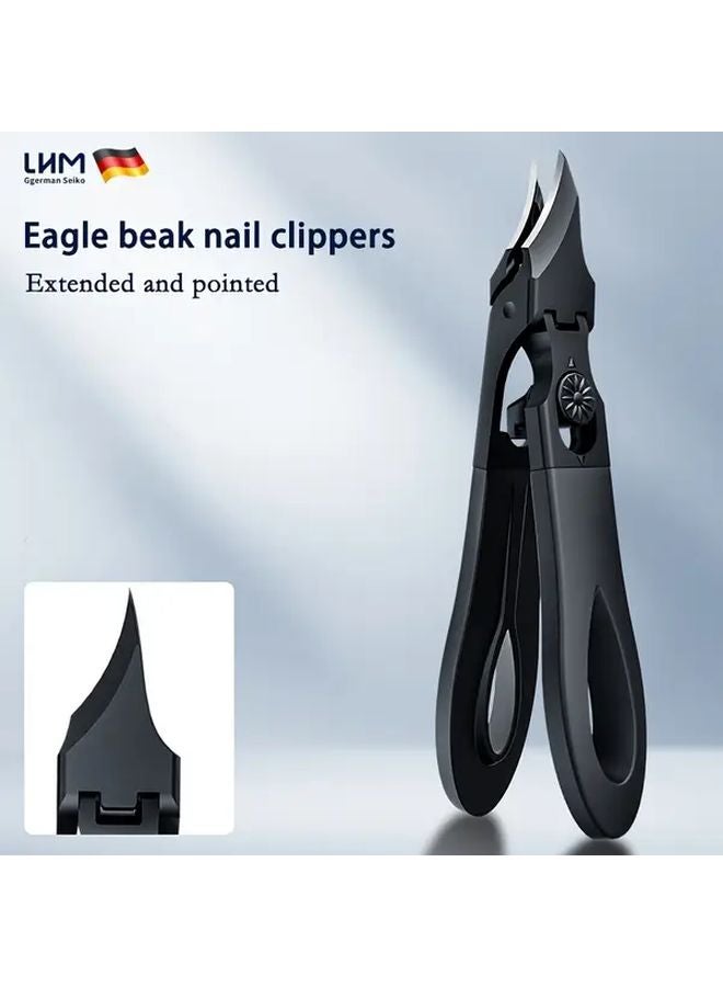 Heavy Duty Extra Long Nail Clippers For Thick Toenails Professional Stainless Steel Black - Image 3