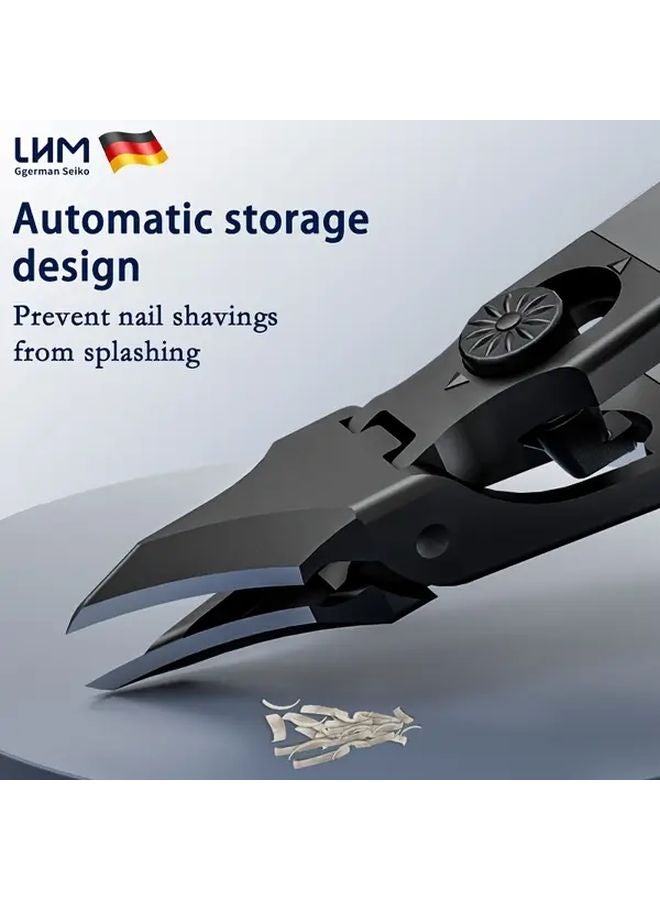 Heavy Duty Extra Long Nail Clippers For Thick Toenails Professional Stainless Steel Black - Image 4