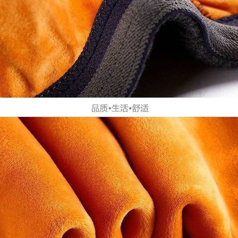 Men'S Gold Velvet Thermal Underwear Base Layer Long-Sleeve T-Shirt With Fleece, Crew Neck Autumn Top And Pants Set, Thickened For Warmth - Image 4