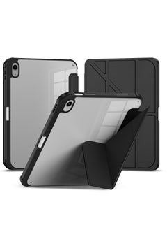 Terra Cover for iPad Terra 10th Generation / 2022 with smart pen holder, slim smart cover with kickstand, black/transparent  - Image 1