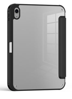 Terra Cover for iPad Terra 10th Generation / 2022 with smart pen holder, slim smart cover with kickstand, black/transparent  - Image 3