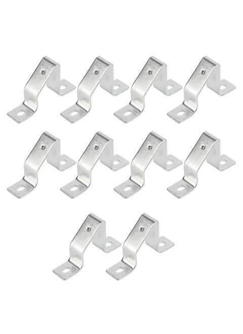 10PCS Rail Mounting U Bracket C45 Stainless Steel Guide Rail Inclined Support U Shaped Connector Bracket M4 Hole