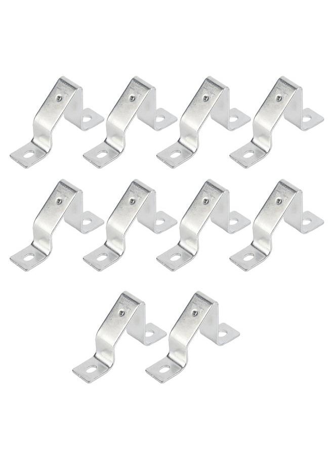 Thoraya - 10PCS Rail Mounting U Bracket C45 Stainless Steel Guide Rail Inclined Support U Shaped Connector Bracket M4 Hole - Image 1