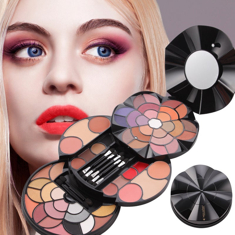 64 Color All In One Makeup Gift Set Kit,A Complete Cosmetic Makeup Case That is Easy to Carry, Round Makeup Combination Tray，Reusable Cosmetic Set, A Good Choice for Gifting - Image 1