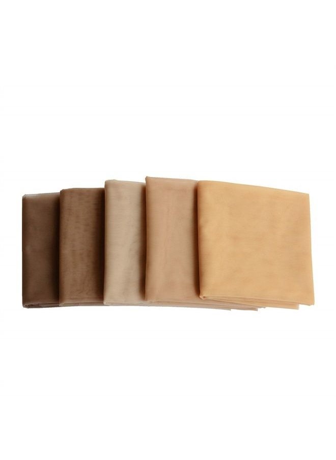 yantaisiyu 1/4 yard Swiss Lace Net for Making Lace Wig Caps or Lace Closure Foundation Caps Wig Accessories (Brown)  - Image 4
