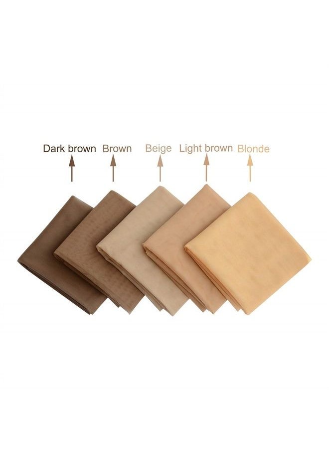 yantaisiyu 1/4 yard Swiss Lace Net for Making Lace Wig Caps or Lace Closure Foundation Caps Wig Accessories (Brown)  - Image 3