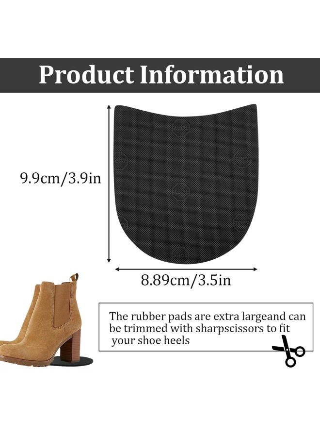 hongliang 2 Pairs Cuttable Rubber Heel Replacement Kit Anti - Slip,0.35mm Thick Shoe Repair Pads for Women & Men Boots, Universal Boot Heel Repair Solution - Image 3