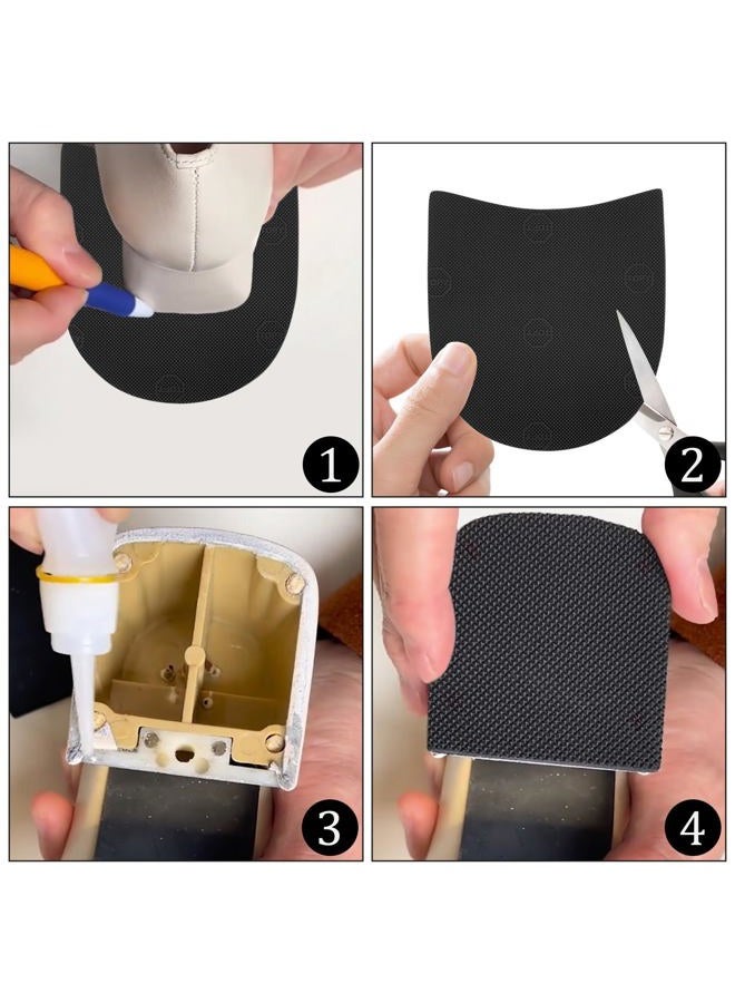 hongliang 2 Pairs Cuttable Rubber Heel Replacement Kit Anti - Slip,0.35mm Thick Shoe Repair Pads for Women & Men Boots, Universal Boot Heel Repair Solution - Image 4