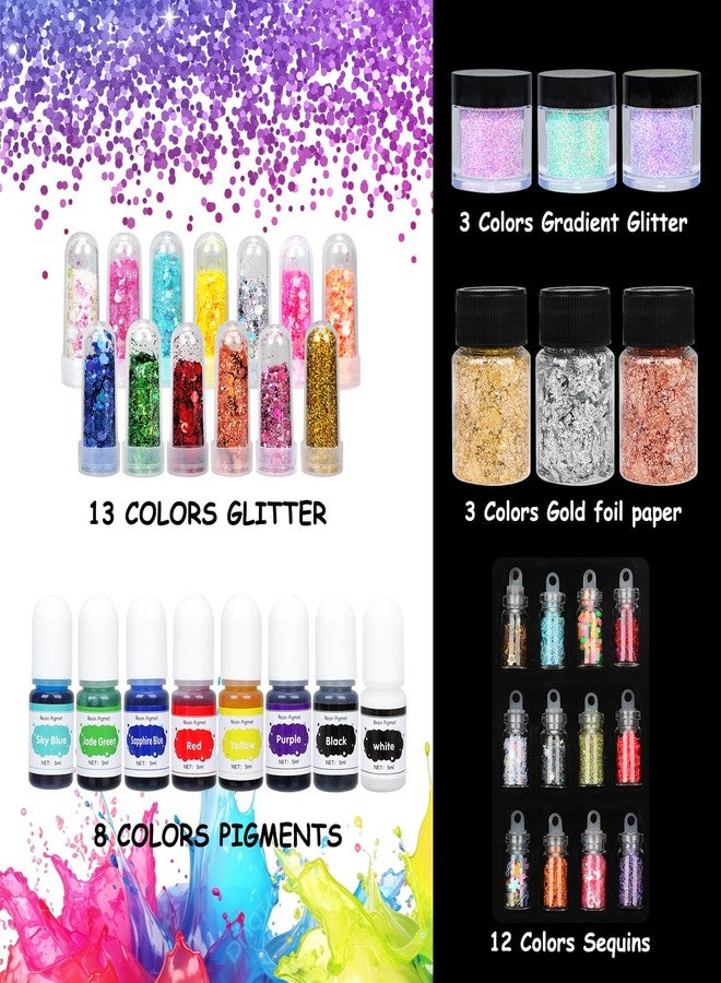KISREL UV Resin Jewelry Making Kit - 500g Crystal Clear UV Resin with Light and Jewelry Molds, Fast Curing for Keychains, Earring Making, DIY Craft Decorations - Image 5